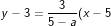 y-3=\frac{3}{5-a}(x-5)